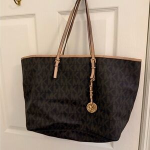 Michael Kors Brown  and Tan Signature Tote